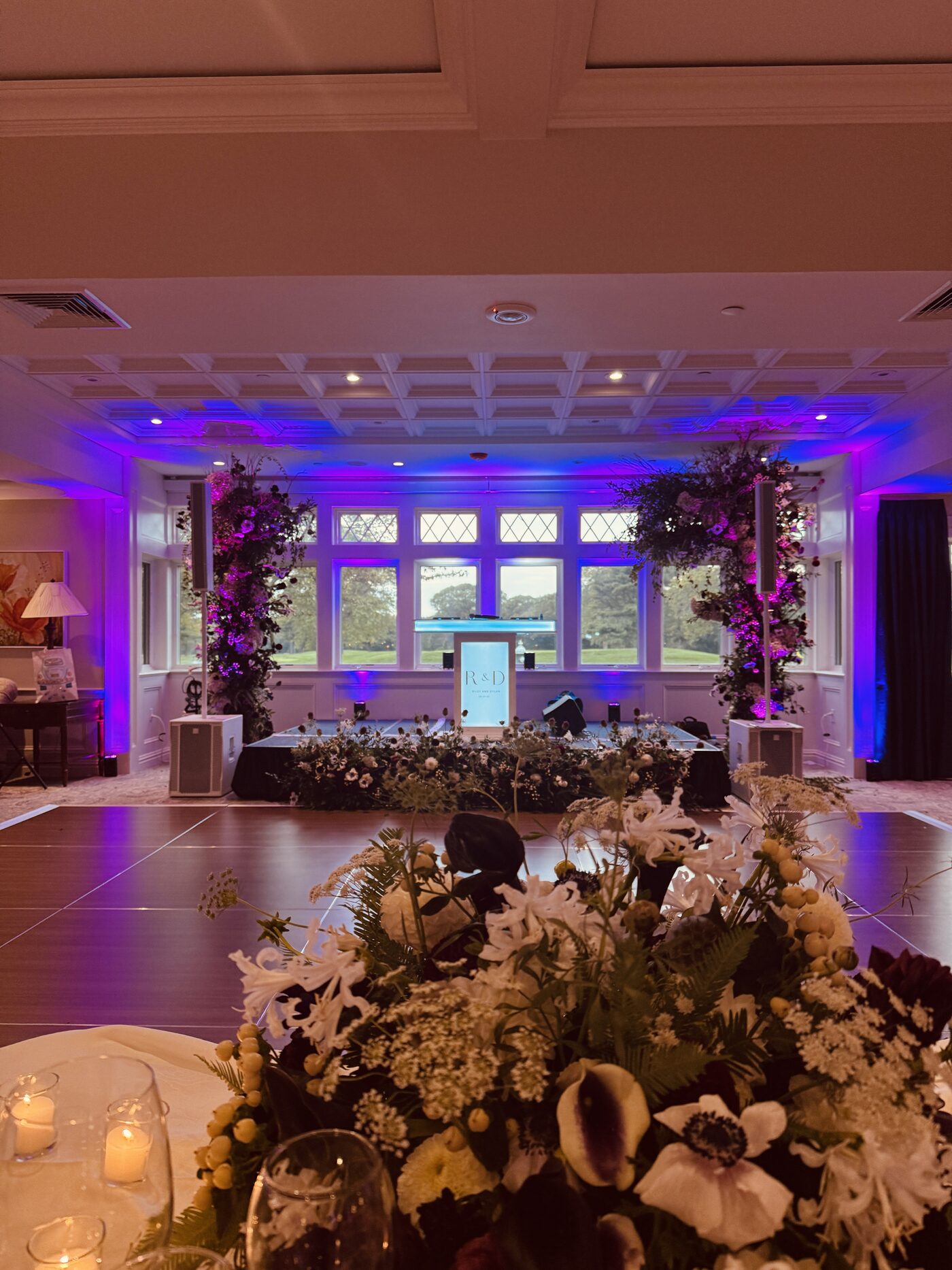 A Monogram-Lit Ballroom For Riley & Dylan.